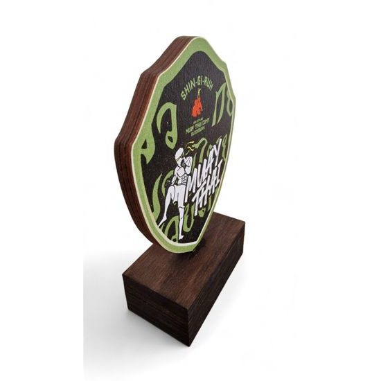Trofeo de Escudo de Madera Real Personalizado Hoplon