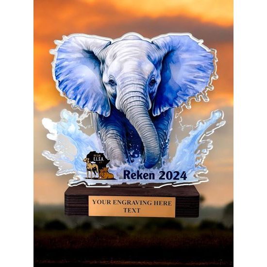 Premio de Fusión de Retrato Personalizado Arusha de Acrílico y Madera