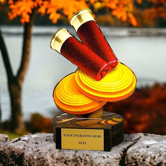 Trofeo Grove de Madera Real para Tiro al Plato