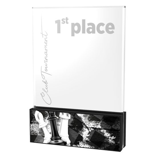 Premio de Ajedrez de Acrílico con Diseño de Ciudad