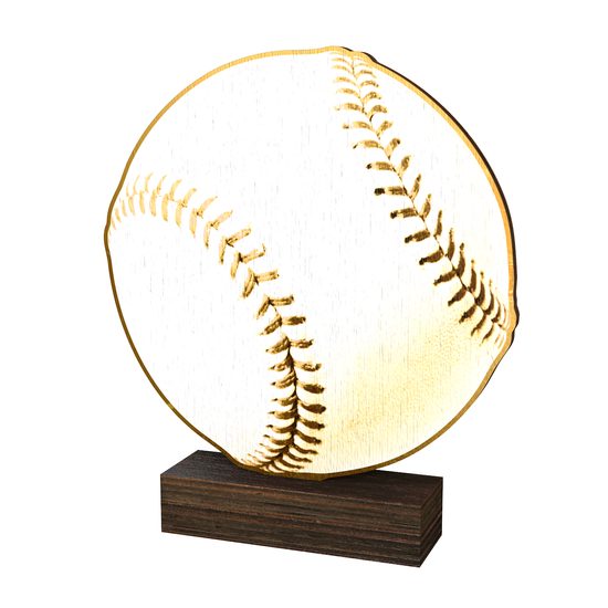 Trofeo de Madera Sierra para Béisbol - Clásico