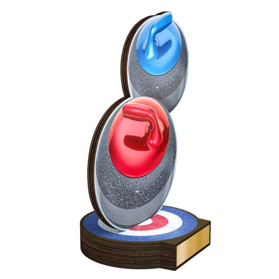 Trofeo Grove de Madera Real para Curling