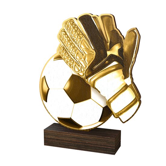 Trofeo de Madera Sierra para Portero de Fútbol - Clásico