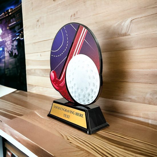 Trofeo Roswell en Acrílico Negro para Hockey sobre Césped