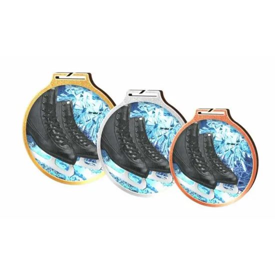 Medalla Habitat de Madera Ecológica Patinaje sobre Hielo