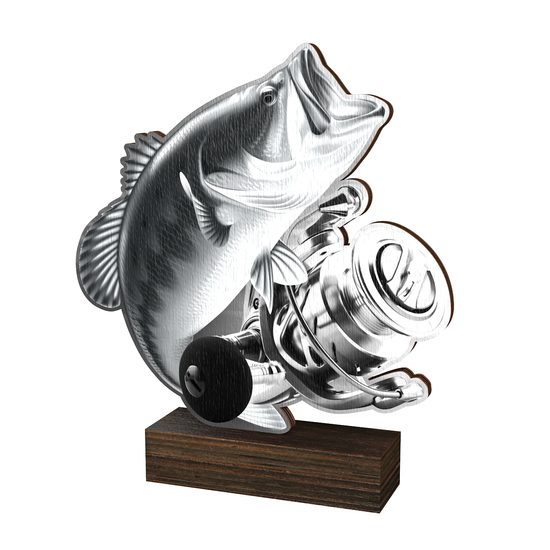 Trofeo de Madera Sierra para Pesca - Clásico