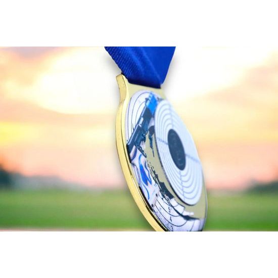 Medalla de Impresión Texturizada 3D de Color Sacul para Tiro