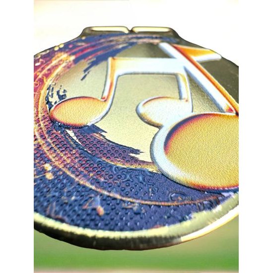 Medalla Sacul Music Textura Color Impresión 3D