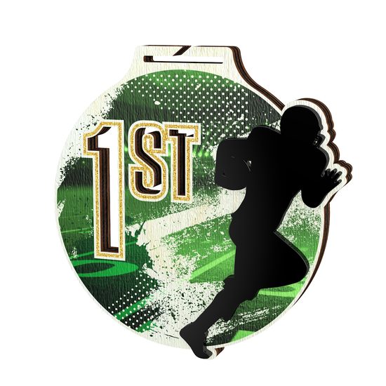 Medalla Highgrove Fusion para Fútbol Americano Oro - 1er Lugar