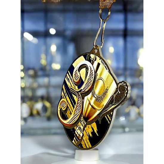 Medalla metálica para colocar acero inoxidable