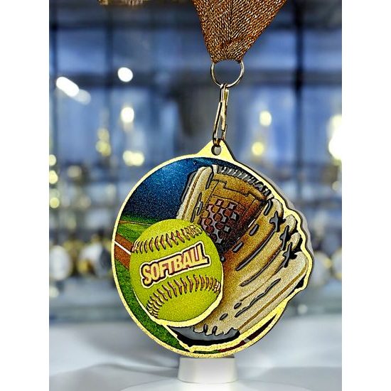 Medalla metálica para Softball acero inoxidable