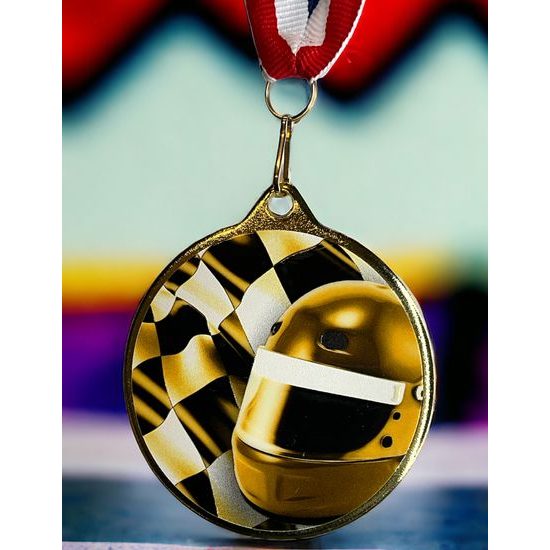 Medalla Barnet Clásica con Textura e Impresión 3D MaxMedal para Motosport
