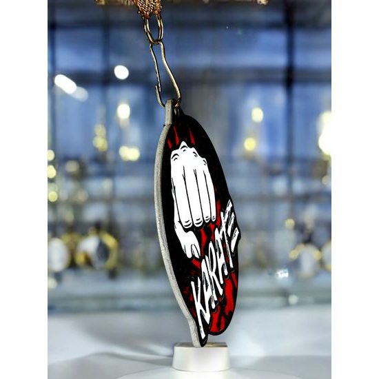 Medalla metálica de kárate acero inoxidable