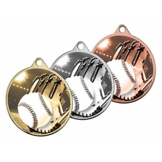 Medalla Barnet Clásica con Textura e Impresión 3D MaxMedal para Béisbol