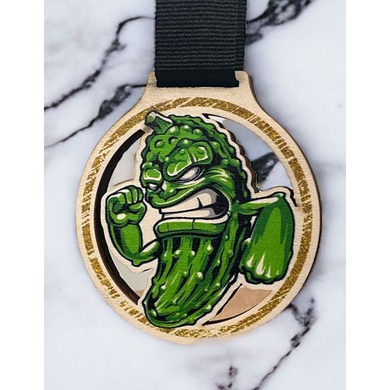 Medalla Deluxe Personalizada de Madera Real con Logo