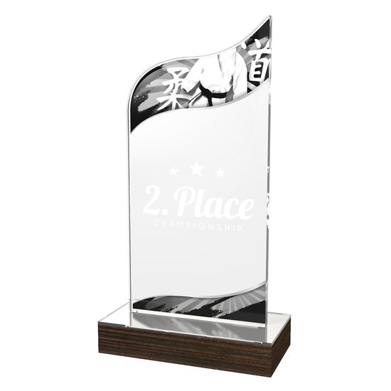 Trofeo Clásico de Artes Marciales de Madera y Acrílico United