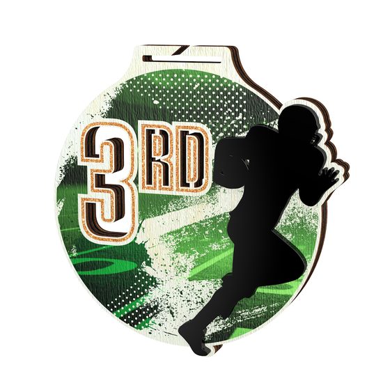 Medalla Highgrove Fusion para Fútbol Americano Bronce - 3er Lugar