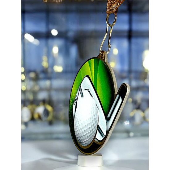 Medalla metálica para golf acero inoxidable