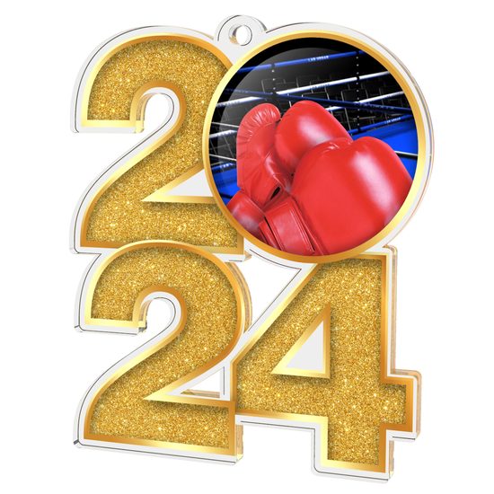 Medalla de Boxeo 2024 de Acrílico