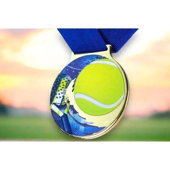 Medalla Sacul Padel Textura Color Impresión 3D