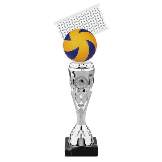 Trofeo de Voleibol con Balón de Plata y Parte Superior de Acrílico