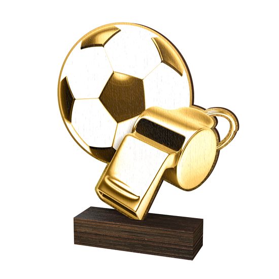 Trofeo de Madera Sierra para Árbitro de Fútbol - Clásico