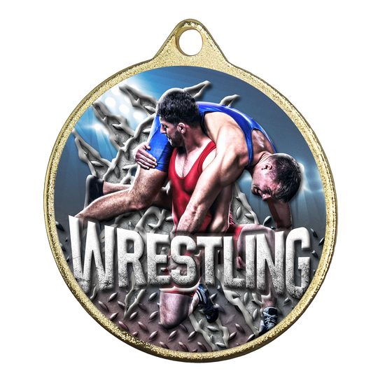 Medalla de Lucha Barnet Textura de Color Impresión 3D MaxMedal