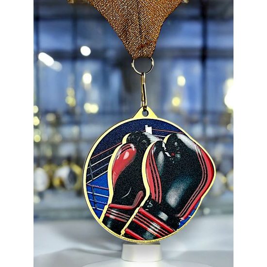 Medalla metálica de boxeo acero inoxidable