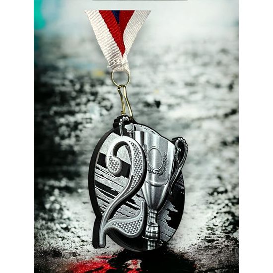 Medalla Rincon negra de acrílico Número 2