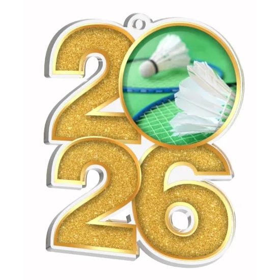 Medalla de Acrílico para Bádminton 2026