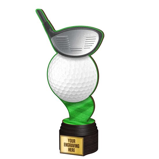 Trofeo Frontier de Madera para Golf a Full Color