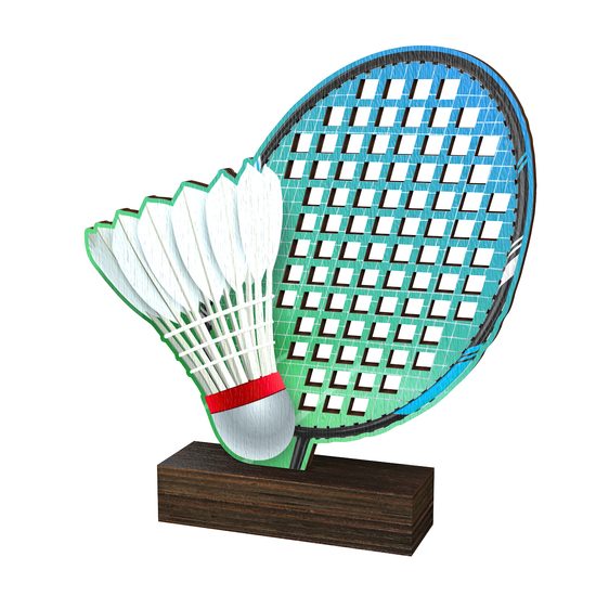 Trofeo de Madera Sierra para Bádminton