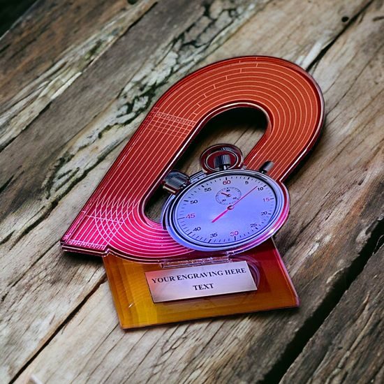 Trofeo Acrílico Cannes para Carrera de Atletismo