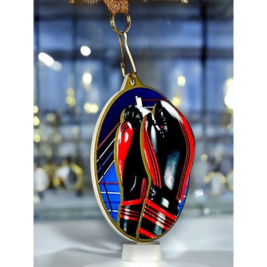 Medalla metálica de boxeo acero inoxidable