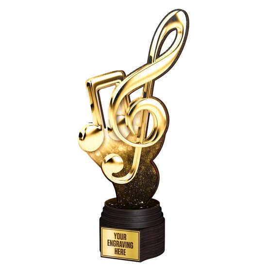 Trofeo Clásico de Madera Frontier con Nota Musical