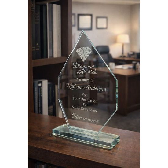 Premio de Vidrio Plano Heptagonal Waco