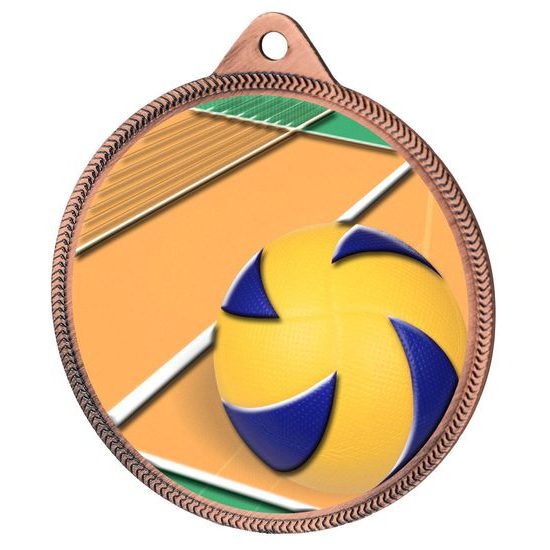 Medalla de Bronce con Textura de Voleibol Impresión 3D