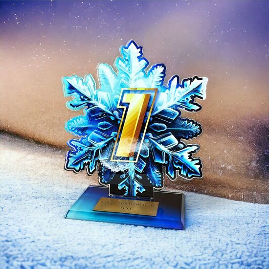 Trofeo Acrílico Cannes Copo de Nieve 1