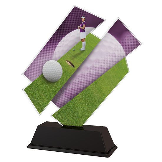 Trofeo Acrílico París para Jugadora de Golf