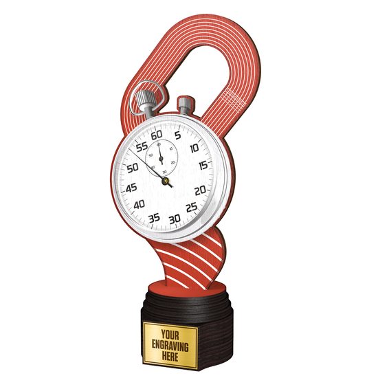 Trofeo Frontier de Madera para Atletismo a Full Color