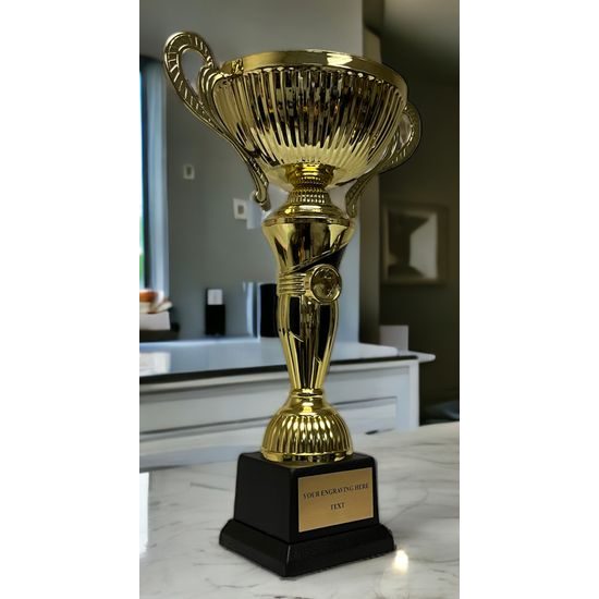 Copa de Oro y Negro sobre Base de PVC Negro