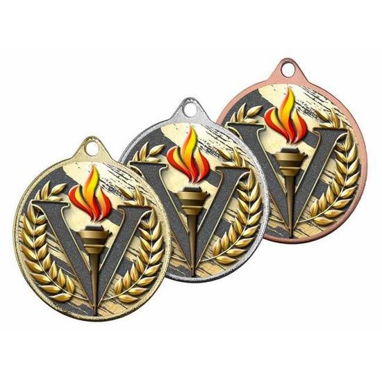 Medalla Barnet Clásica con Textura e Impresión 3D MaxMedal para Victoria