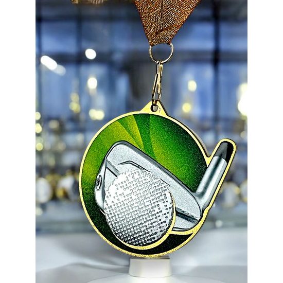 Medalla metálica para golf acero inoxidable