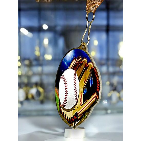 Medalla metálica de béisbol acero inoxidable