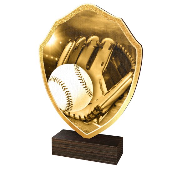 Trofeo Arden de Madera Real con Escudo de Béisbol Clásico