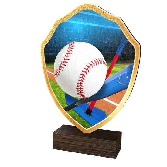 Trofeo Arden de Madera Real con Escudo de T-ball