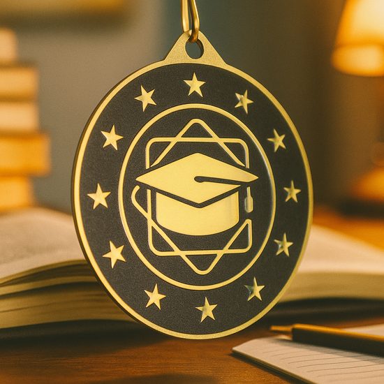 Medalla de Graduación Valor de Acero Inoxidable