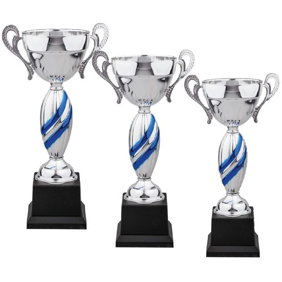 Copa de Rayas Plateadas y Azules