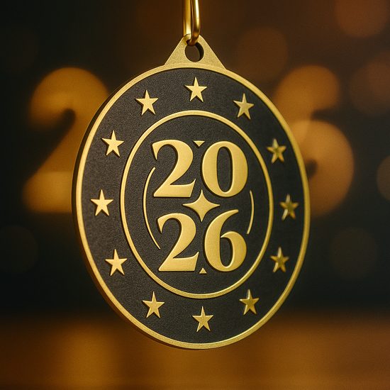 Medalla de Acero Inoxidable Valor 2026