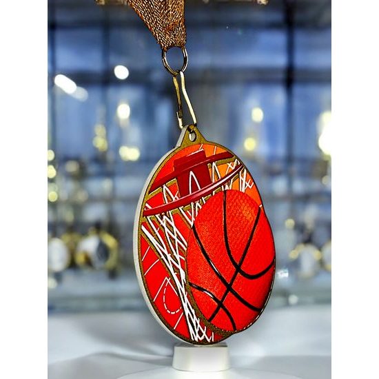 Medalla metálica de baloncesto acero inoxidable